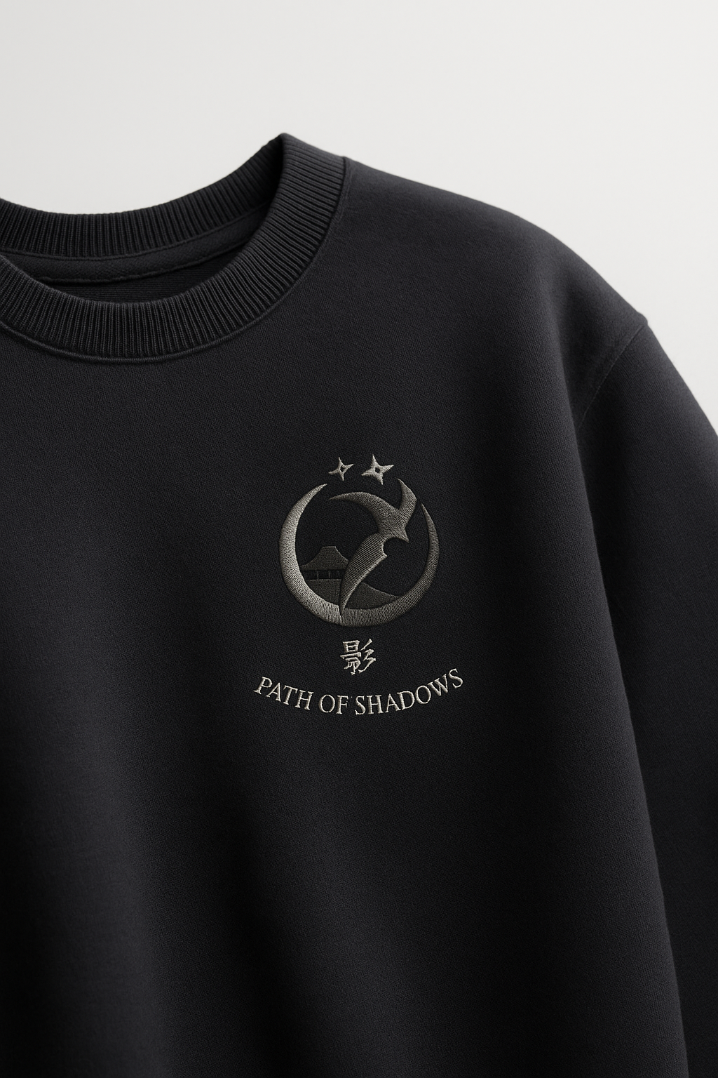 Shadow Path Embroidery Anime Tee