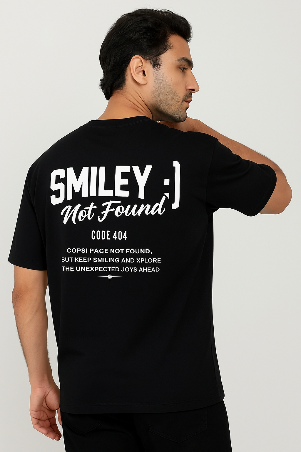 Error 404 Smiley Oversized T-shirt