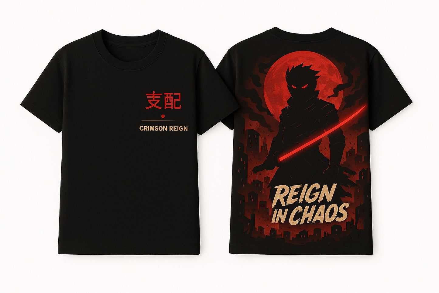 Crimson Eclipse Sovereign – Oversized Graphic Tee