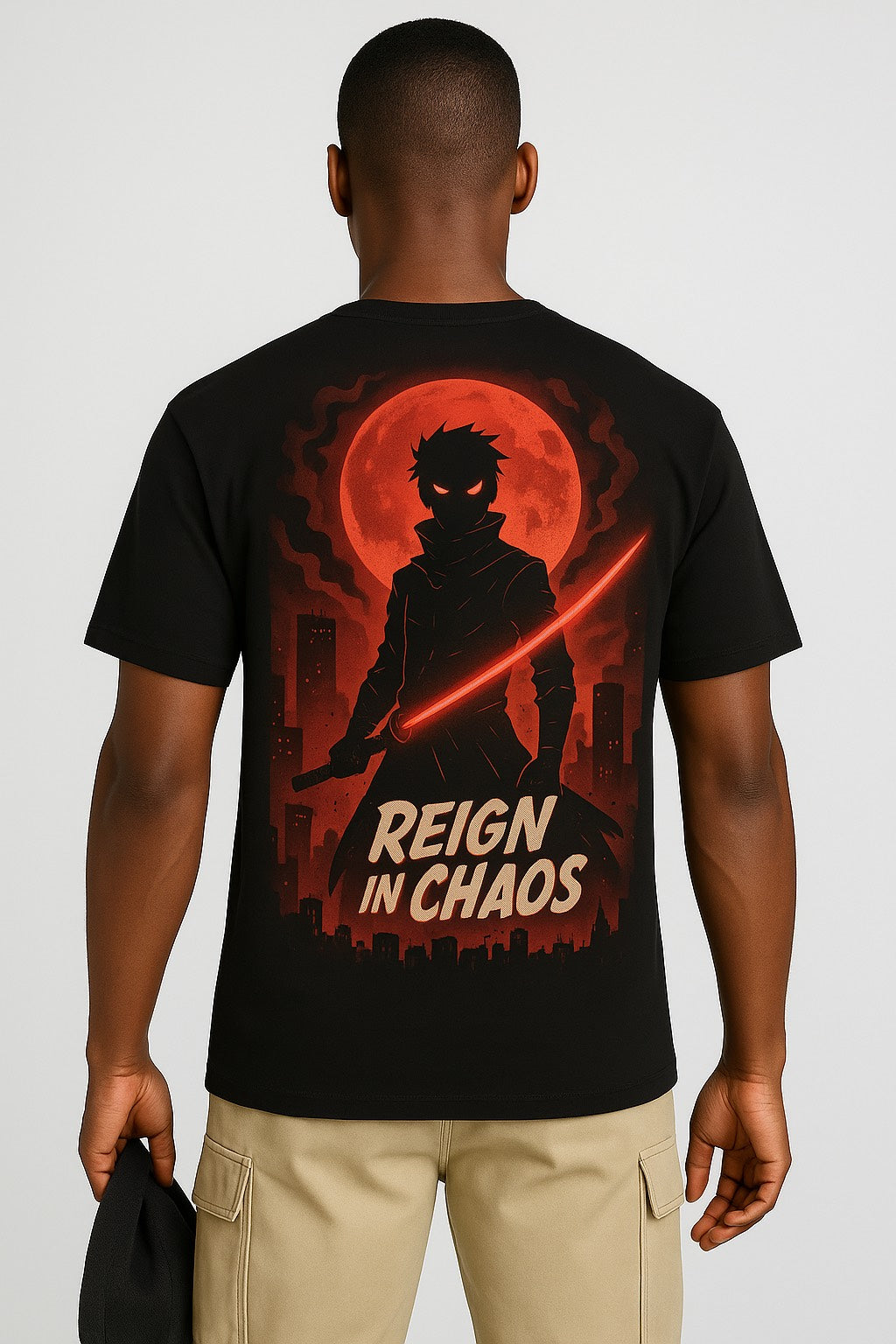 Crimson Eclipse Sovereign – Oversized Graphic Tee