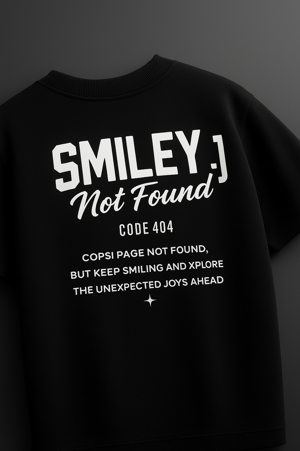 Error 404 Smiley Oversized T-shirt
